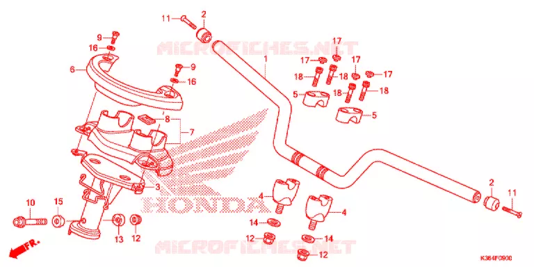 GUIDON - CARENAGE Honda SCOOTER 150 PCX 2016  WW150G