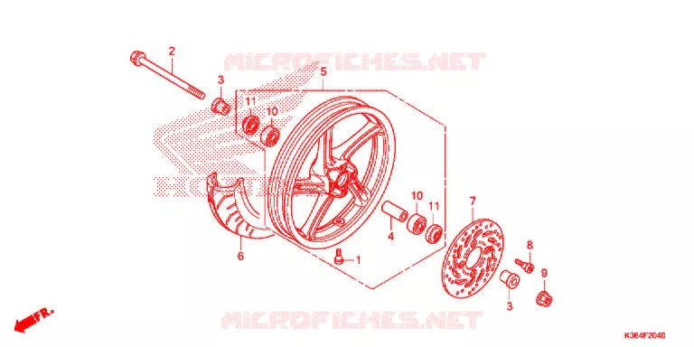 ROUE AVANT Honda SCOOTER 150 PCX 2016  WW150G