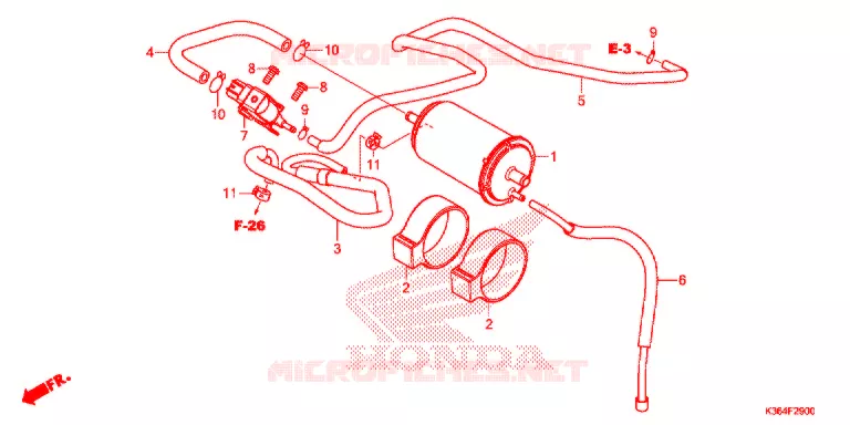 SYSTÈME DE RECYCLAGE DES GAZ Honda SCOOTER 150 PCX 2016  WW150G