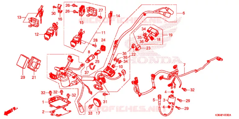 FAISCEAU DES FILS Honda SCOOTER 150 PCX 2016  WW150G