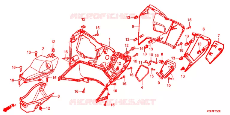 PROTEGE JAMBES Honda SCOOTER 150 PCX 2015  WW150G