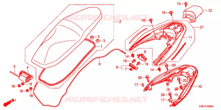 SELLE Honda SCOOTER 150 PCX 2016  WW150G