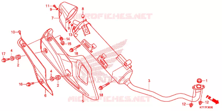SILENCIEUX D'ECHAPPEMENT Honda SCOOTER 150 SH 2017  SH150ADH