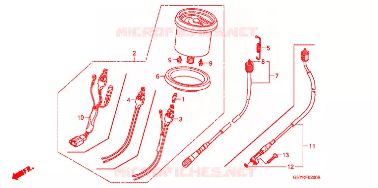 COMPTEUR DE VITESSE Honda MOTO 100 APE 2014  XZ1009_2J