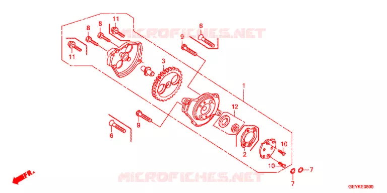 POMPE A HUILE Honda MOTO 100 APE 2017  XZ1009_2J