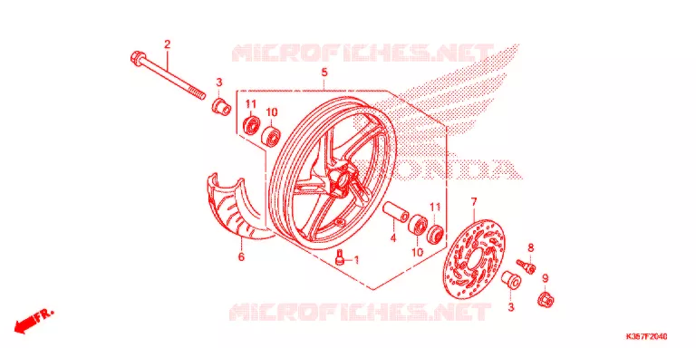 ROUE AVANT Honda SCOOTER 125 PCX 2018  WW125EX2H