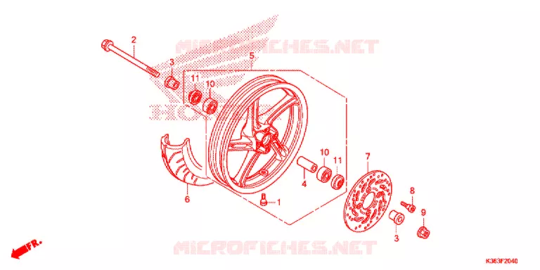 ROUE AVANT Honda SCOOTER 150 PCX 2017  WW150SH