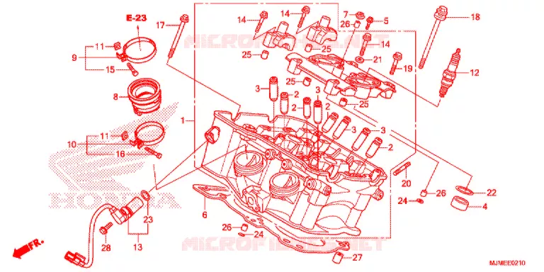 CULASSE (ARRIERE) Honda MOTO 800 CROSSRUNNER 2017  VFR800XH