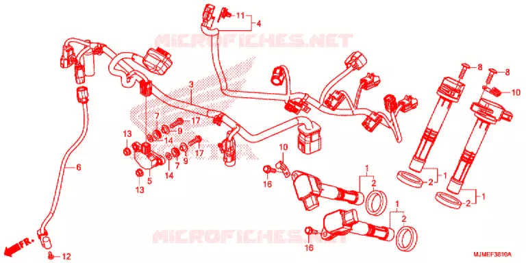FAISCEAU SECONDAIRE Honda MOTO 800 CROSSRUNNER 2017  VFR800XH