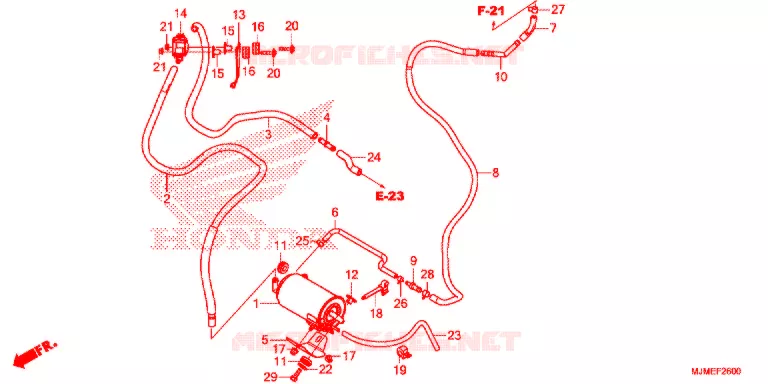 SYSTÈME DE RECYCLAGE DES GAZ Honda MOTO 800 CROSSRUNNER 2017  VFR800XH