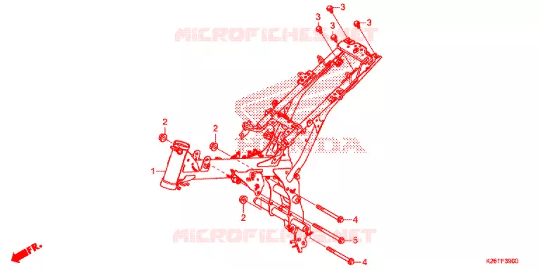 CADRE Honda MOTO 125 GROM 2017  MSX125H_TH