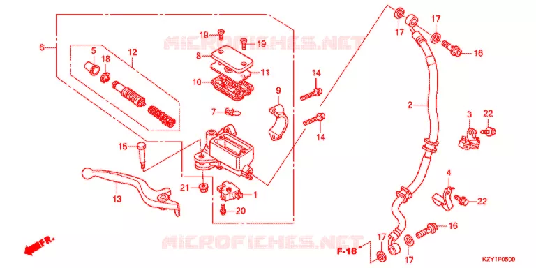 MAITRE CYLINDRE DE FREIN AVANT Honda SCOOTER 150 PCX 2014  WW150E
