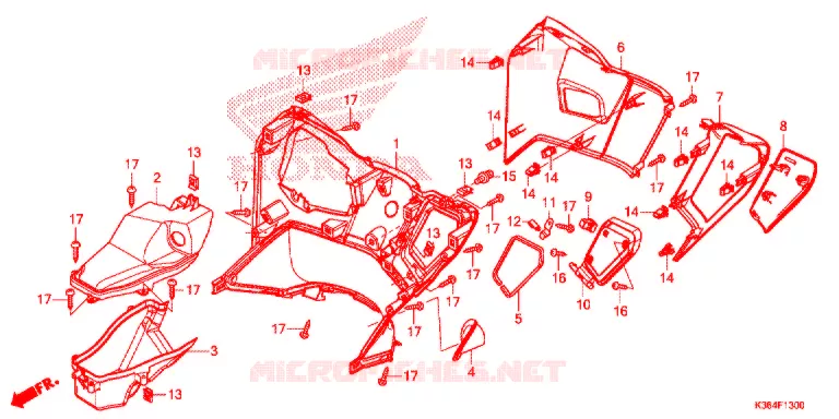 PROTEGE JAMBES Honda SCOOTER 150 PCX 2017  WW150H
