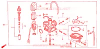 CARBURATEUR pour Honda WW 50 TOPIC FLEX de 1995