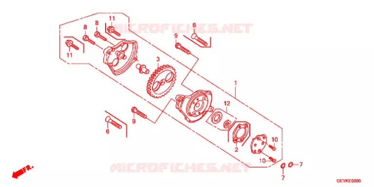 POMPE A HUILE Honda MOTO 50 APE 2008  XZ508