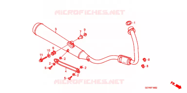 SILENCIEUX D'ECHAPPEMENT (XZ508/9) Honda MOTO 50 APE 2008  XZ508