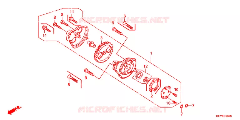 POMPE A HUILE Honda MOTO 50 APE 2012  XZ509