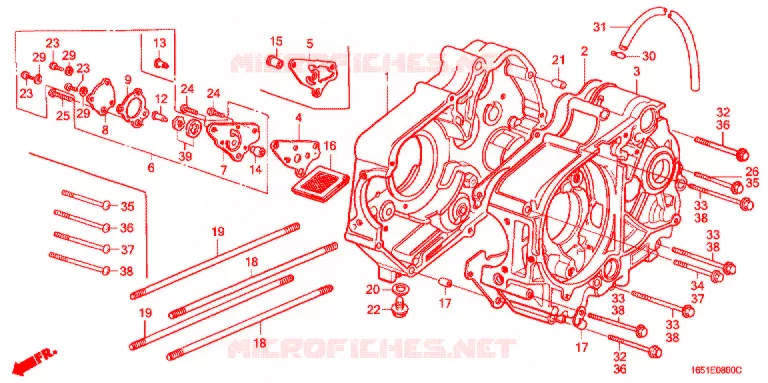CARTER MOTEUR - POMPE A HUILE Honda MOTO 50 MONKEY 1981  Z50JB_IV_M