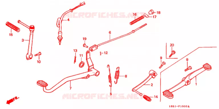 PEDALE - KICK Honda MOTO 50 MONKEY 1981  Z50JB_I_M