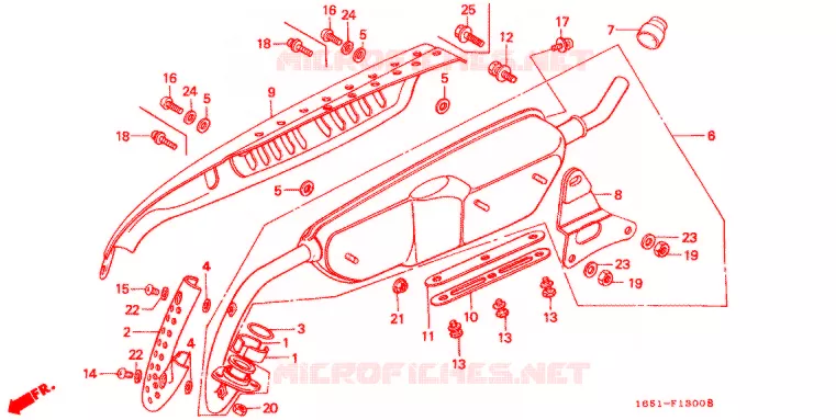 SILENCIEUX D'ECHAPPEMENT Honda MOTO 50 MONKEY 1981  Z50JB_LA_M