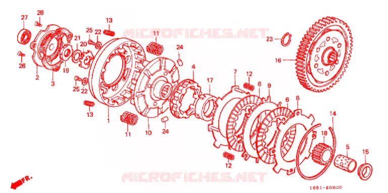EMBRAYAGE (3 SPEED) Honda MOTO 50 MONKEY 1982  Z50JC_IV_M