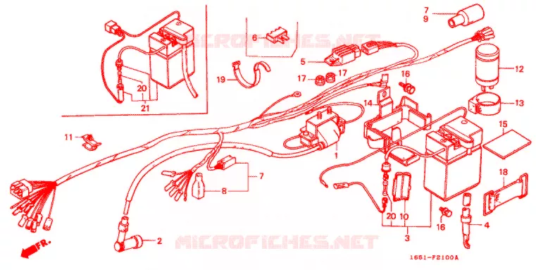 FAISCEAU DES FILS - BATTERIE (1) Honda MOTO 50 MONKEY 1982  Z50JC_IV_M