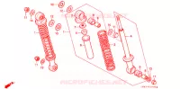 AMORTISSEUR ARRIERE pour Honda MONKEY 50 TYPE 7J de 1993