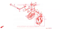 FLASQUE   MACHOIRES DE FREIN ARRIERE pour Honda MONKEY 50 TYPE 7J de 1993