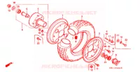 ROUE AVANT pour Honda MONKEY 50 TYPE 7J de 1993