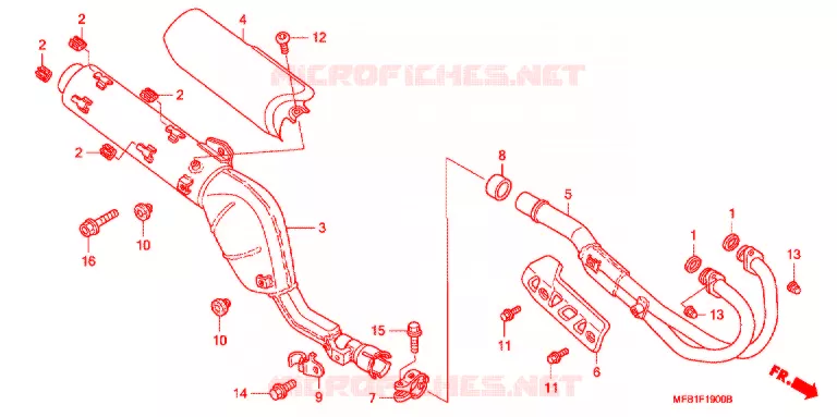 SILENCIEUX D'ECHAPPEMENT Honda MOTO 400 XR 2005  XR4005