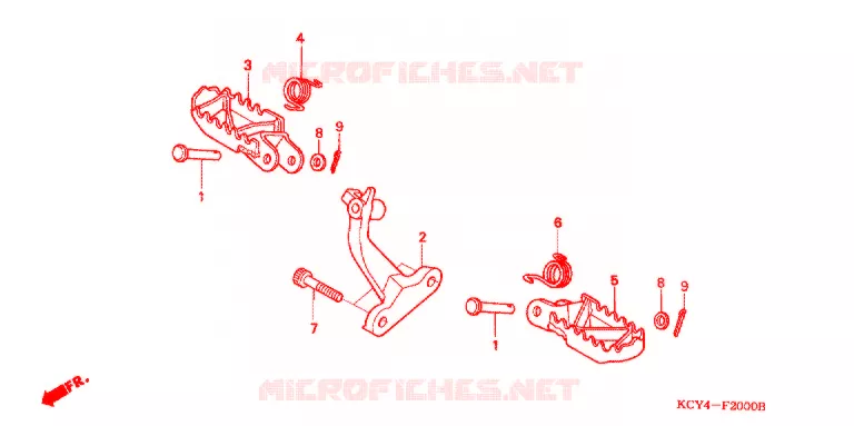 REPOSE PIED Honda MOTO 400 XR 2001  XR400R1