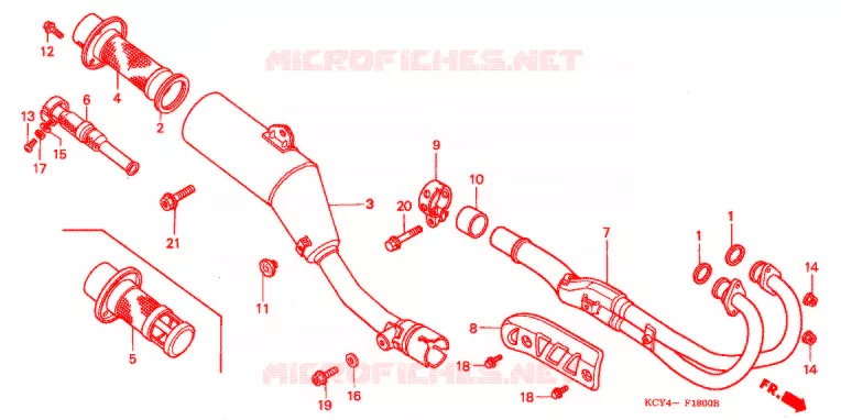 SILENCIEUX D'ECHAPPEMENT Honda MOTO 400 XR 2002  XR400R2