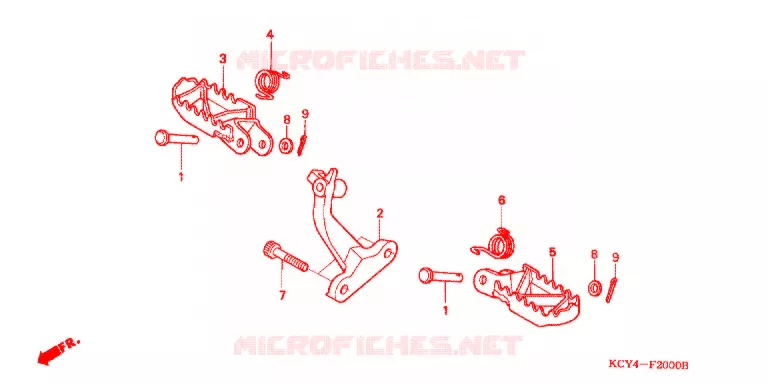 REPOSE PIED Honda MOTO 400 XR 1999  XR400RX