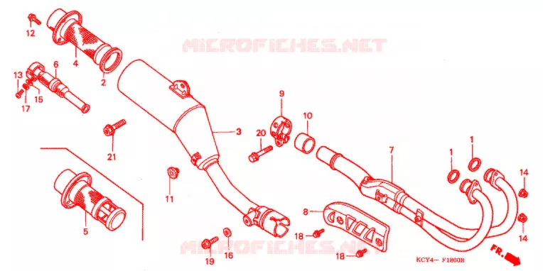 SILENCIEUX D'ECHAPPEMENT Honda MOTO 400 XR 2000  XR400RY