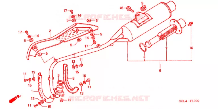 SILENCIEUX D'ECHAPPEMENT Honda MOTO 50 XR 2002  XR50R2