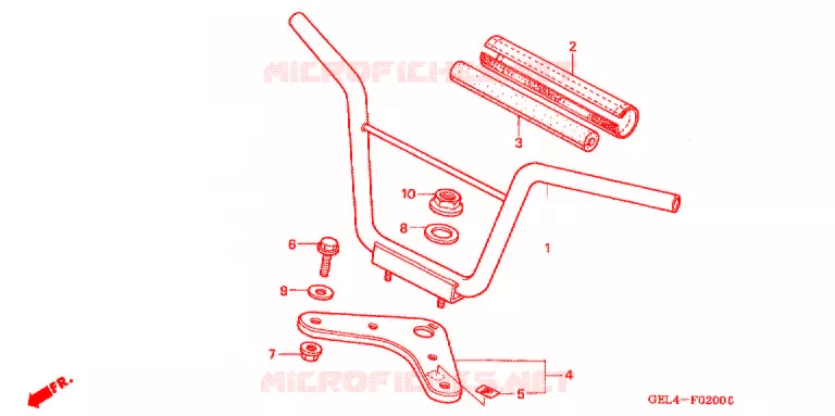 GUIDON - TE DE FOURCHE Honda MOTO 50 XR 2000  XR50RY