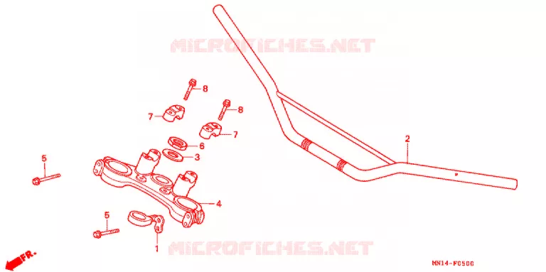 GUIDON Honda MOTO 600 XR 1998  XR600RW