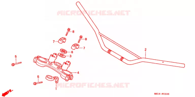 GUIDON Honda MOTO 600 XR 1999  XR600RX