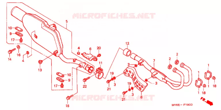 SILENCIEUX D'ECHAPPEMENT Honda MOTO 650 XR 2003  XR650L3