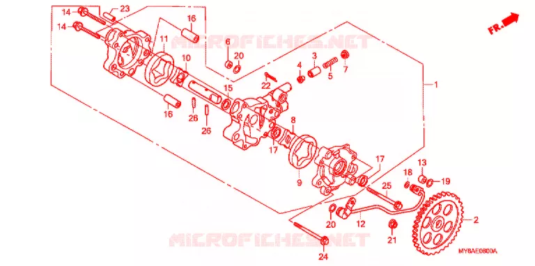POMPE A HUILE Honda MOTO 650 XR 2005  XR650L5