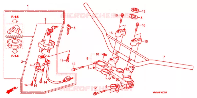 GUIDON Honda MOTO 650 XR 2007  XR650L7