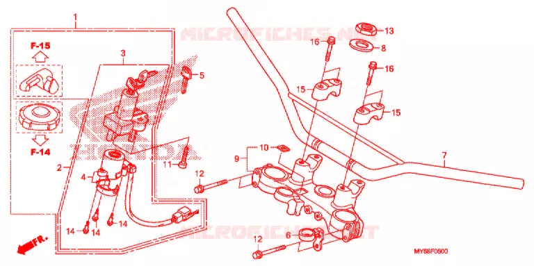 GUIDON Honda MOTO 650 XR 2012  XR650LC