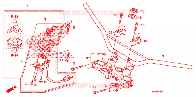 GUIDON Honda MOTO 650 XR 2013  XR650LD