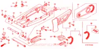 BRAS OSCILLANT   CARTER DE CHAINE pour Honda XR 650 L de 1997