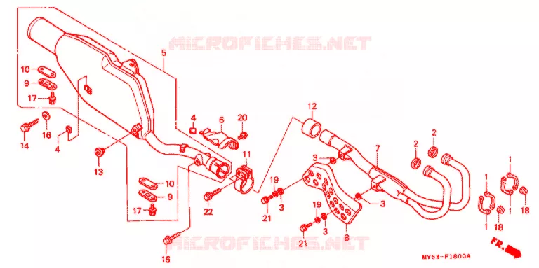 SILENCIEUX D'ECHAPPEMENT Honda MOTO 650 XR 1997  XR650LV