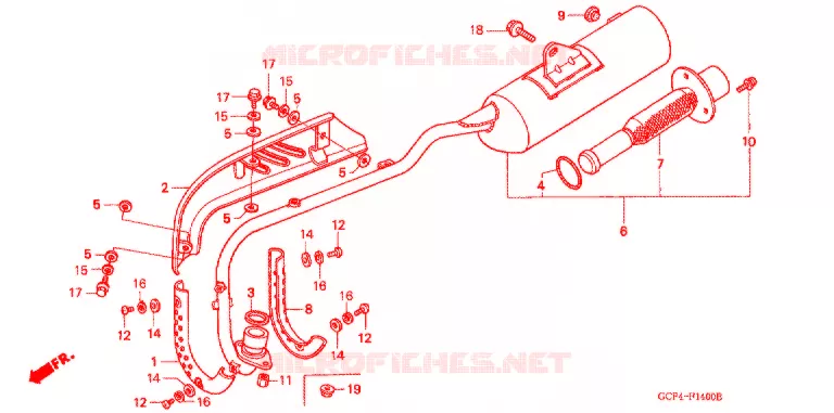 SILENCIEUX D'ECHAPPEMENT Honda MOTO 70 XR 2002  XR70R2