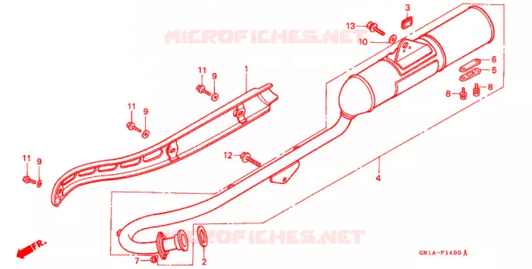 SILENCIEUX D'ECHAPPEMENT (1) Honda MOTO 80 XR 1995  XR80RS