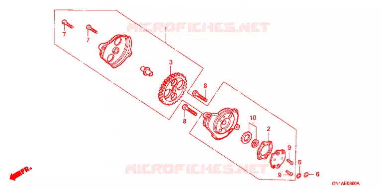 POMPE A HUILE Honda MOTO 80 XR 2000  XR80RY