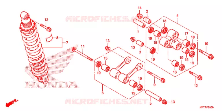 AMORTISSEUR ARRIERE Honda MOTO 150 CRF 2015  CRF150FF