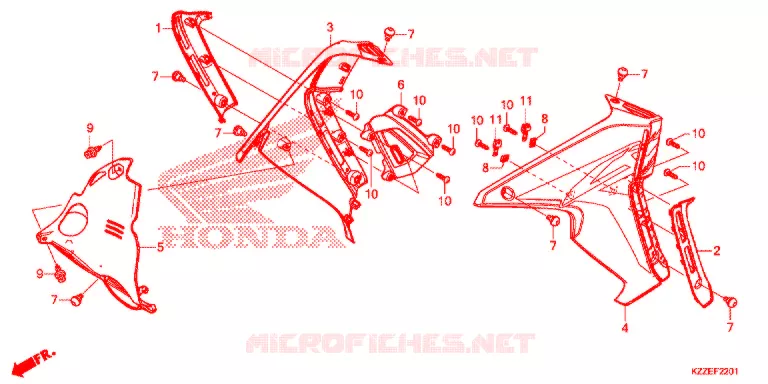 OUIES DE RADIATEUR (CRF250RL/RLA) Honda MOTO 250 CRF 2018  CRF250RLAJ